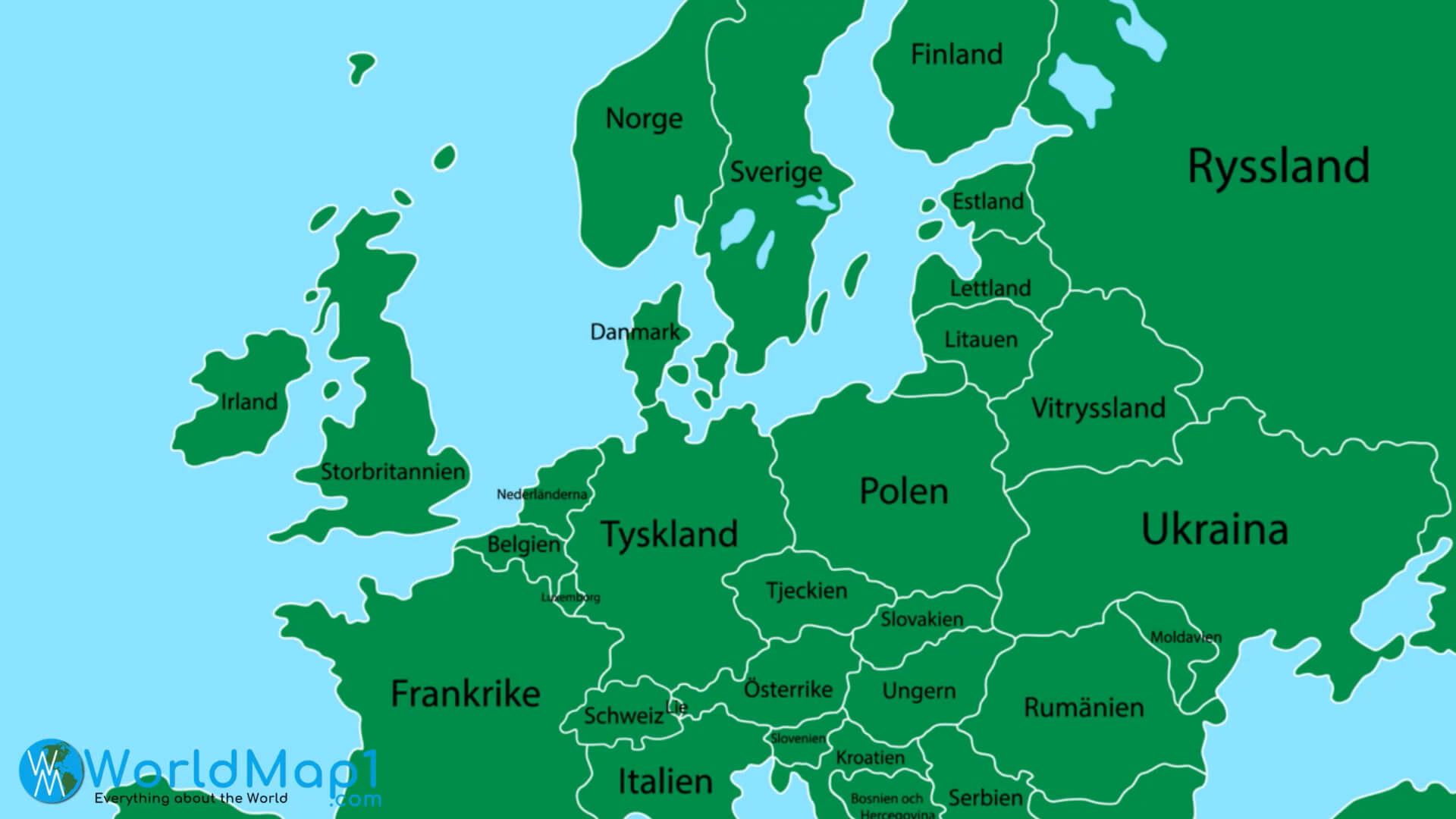 Karte von Lettland und Europa